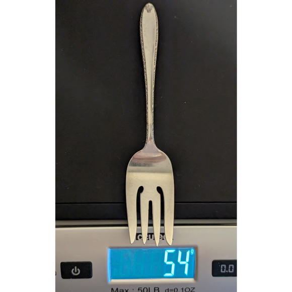 Alvin Southern Charm Sterling Silver Cold Meat Serving Fork 7-1/4" No Mono 54g - Picture 8 of 8